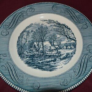 Currier & Ives Blue - Dinner - No markings